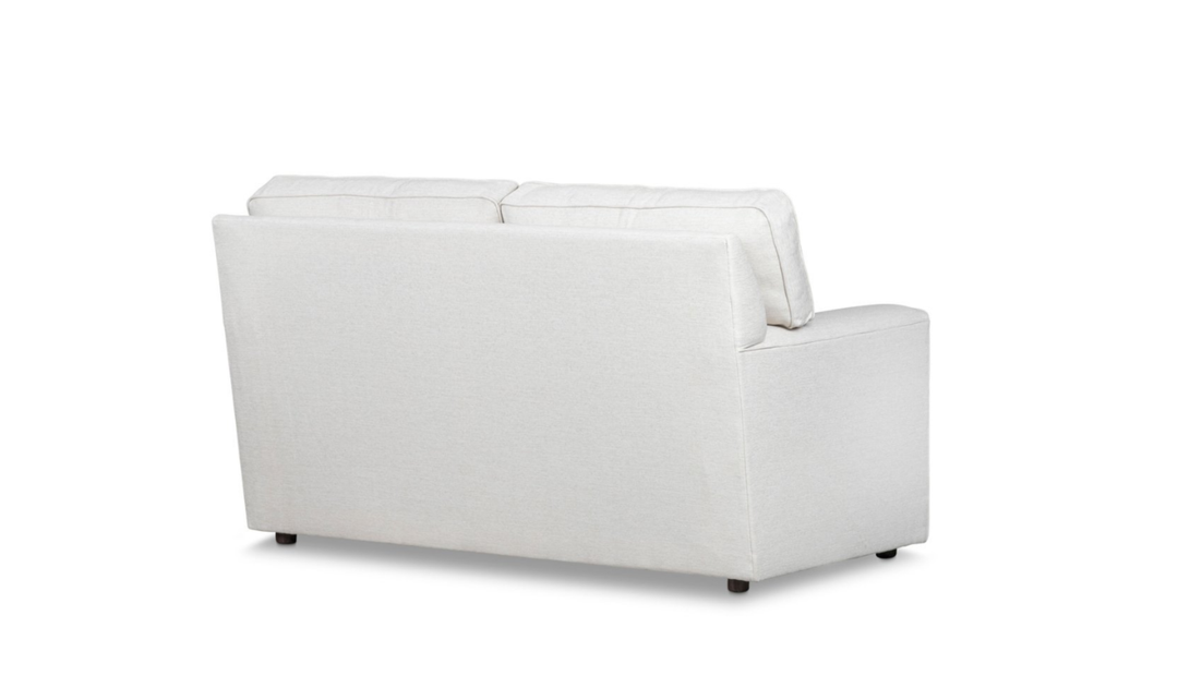 Klaussner Leigh 2 Seater Fabric Loveseat with Track Arms in Light Gray