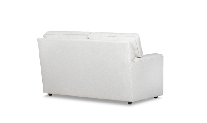 Klaussner Leigh 2 Seater Fabric Loveseat with Track Arms in Light Gray