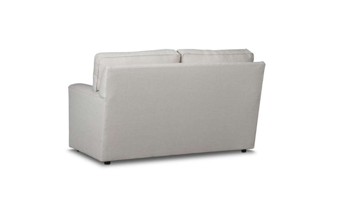 Klaussner Leigh 2 Seater Fabric Loveseat with Track Arms in Light Gray-Jennifer Furniture