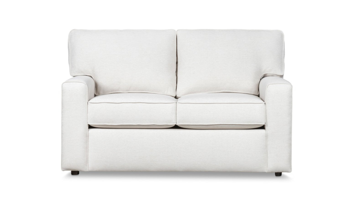Klaussner Leigh 2 Seater Fabric Loveseat with Track Arms in Light Gray-Jennifer Furniture