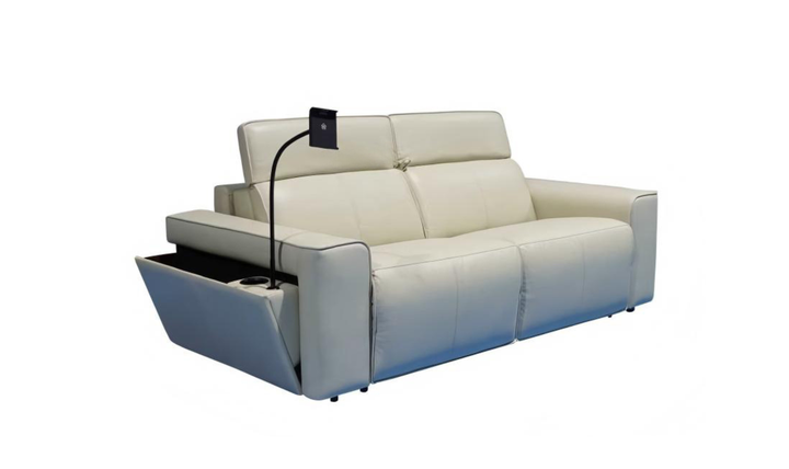 Klaussner Leonardo Queen Leather Sleeper Sofa with Storage