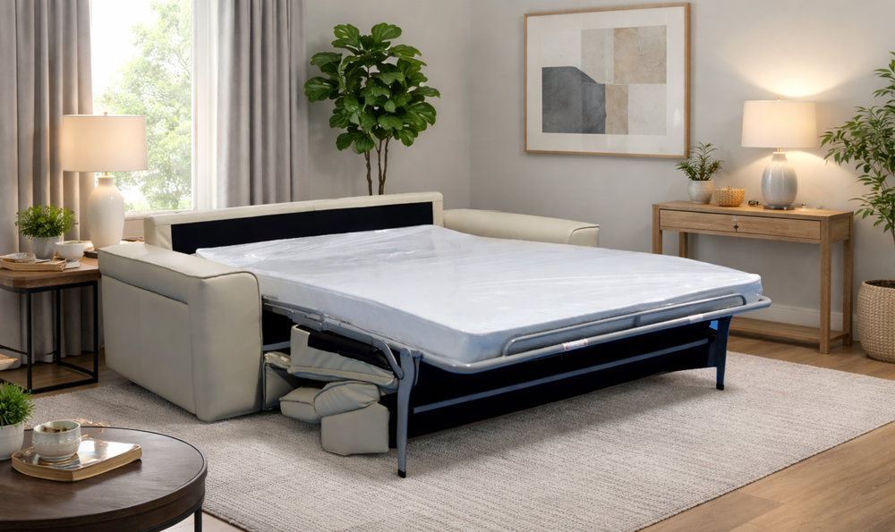 Klaussner Leonardo Leather Sleeper Sofa-Jennifer Furniture