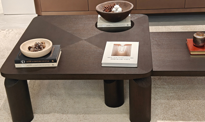 Klaussner Livello Brown Coffee Table-jennifer
