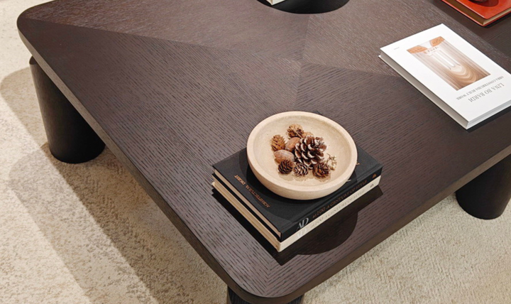 Klaussner Livello Brown Coffee Table-jennifer