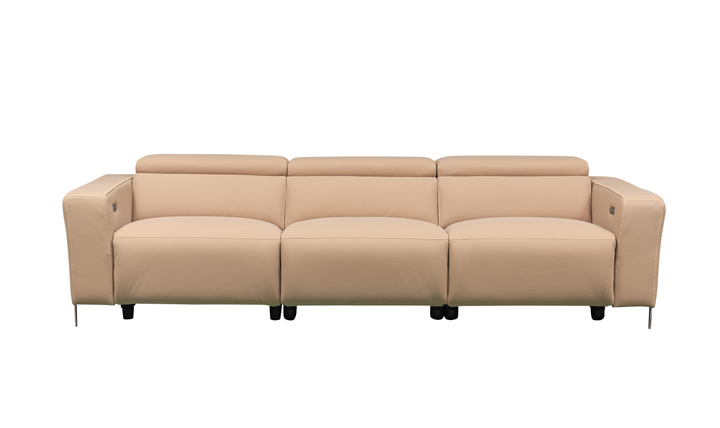 Klaussner Luca Leather Power Reclining Living Room Set in Camel