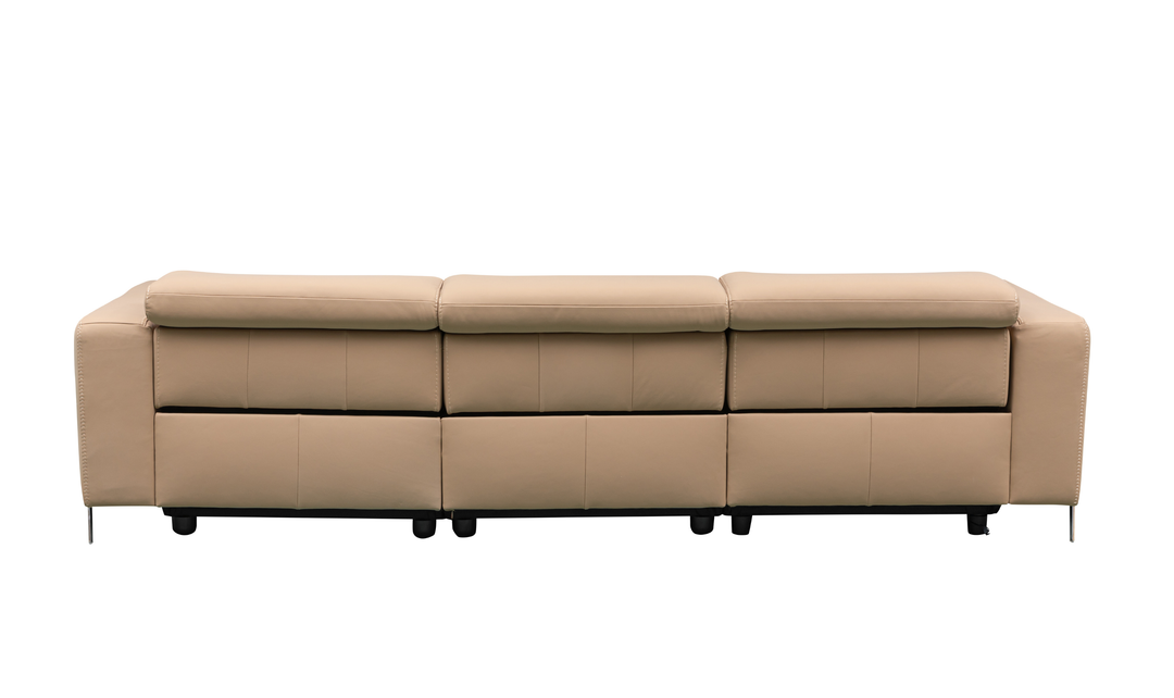 Klaussner Luca Leather Power Reclining Living Room Set in Camel