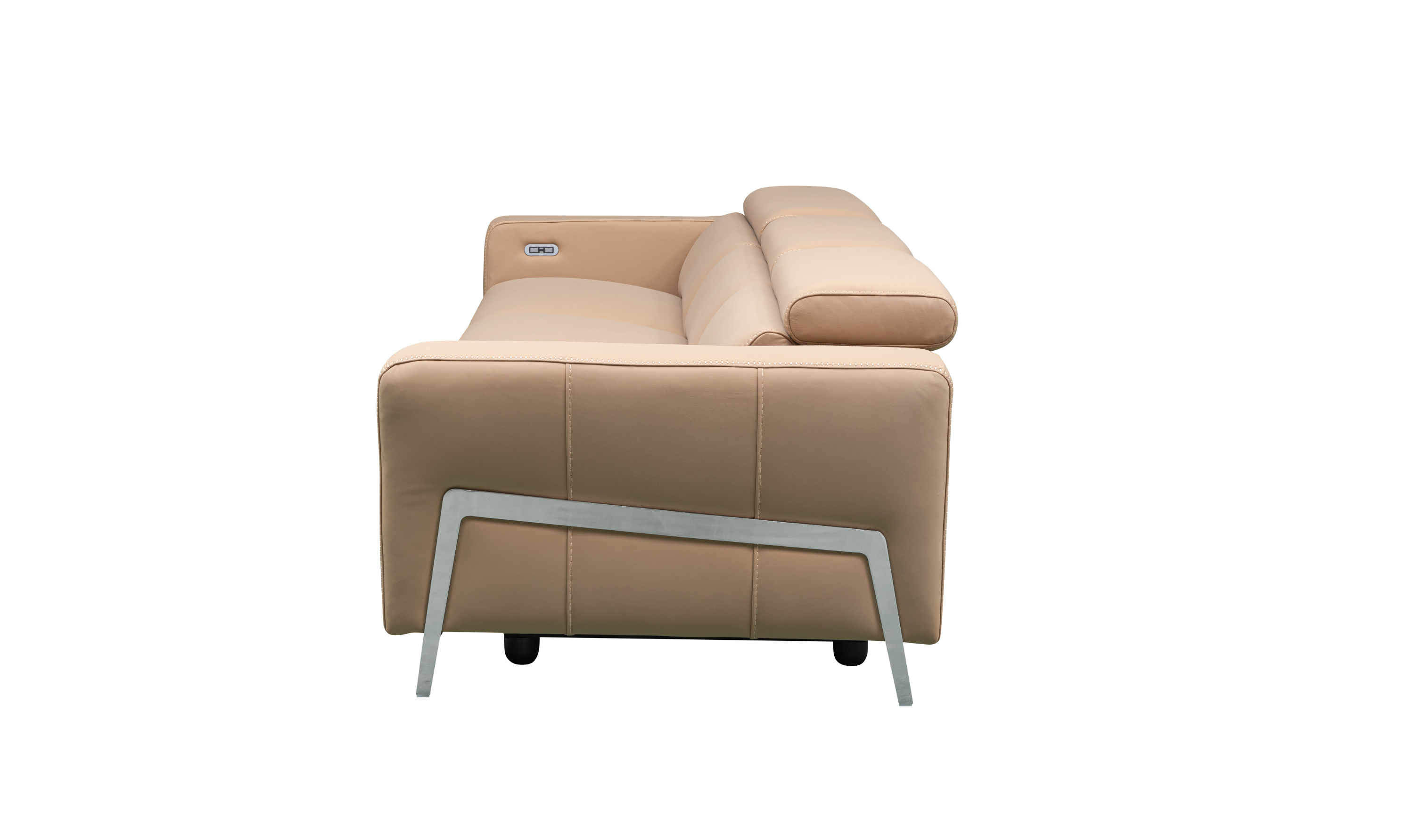Klaussner Luca Leather Power Reclining Living Room Set in Camel