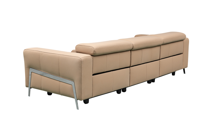 Klaussner Luca Leather Power Reclining Living Room Set in Camel