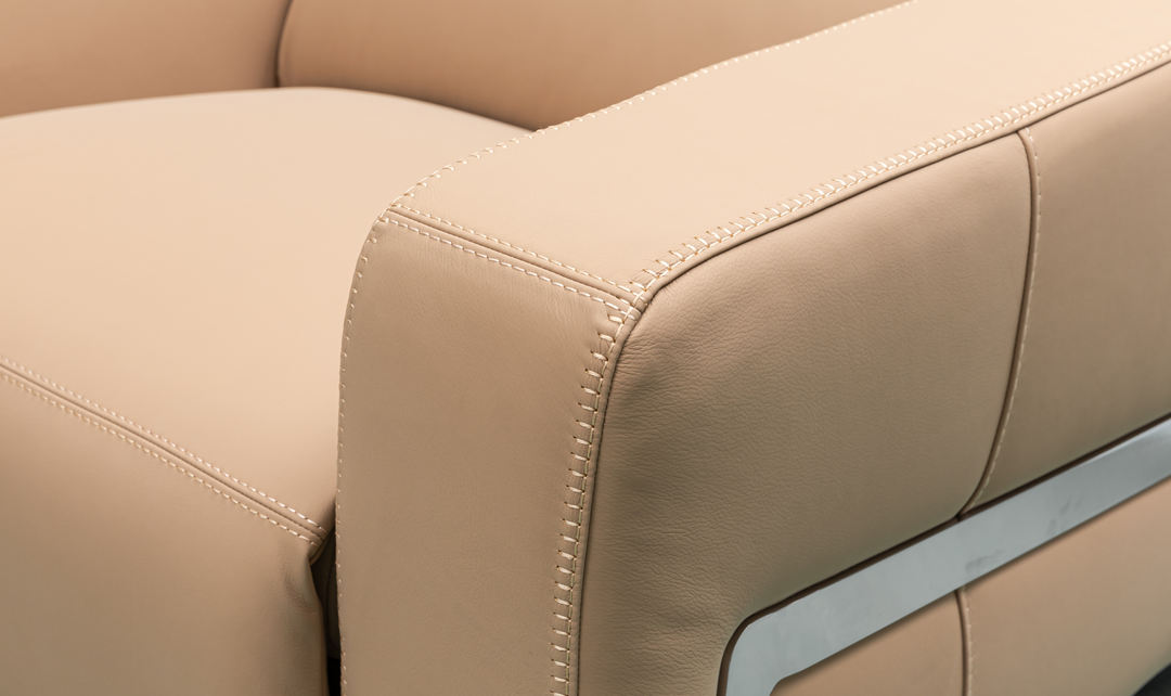 Klaussner Luca Leather Power Reclining Living Room Set in Camel