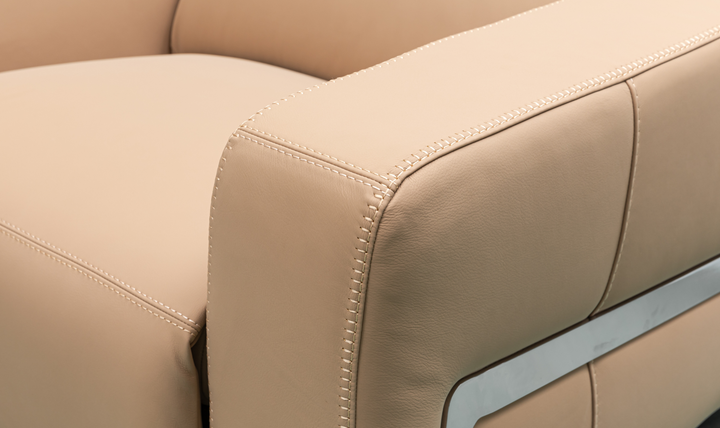 Klaussner Luca Leather Power Reclining Living Room Set in Camel