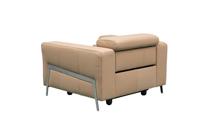 Klaussner Luca Leather Power Reclining Living Room Set in Camel