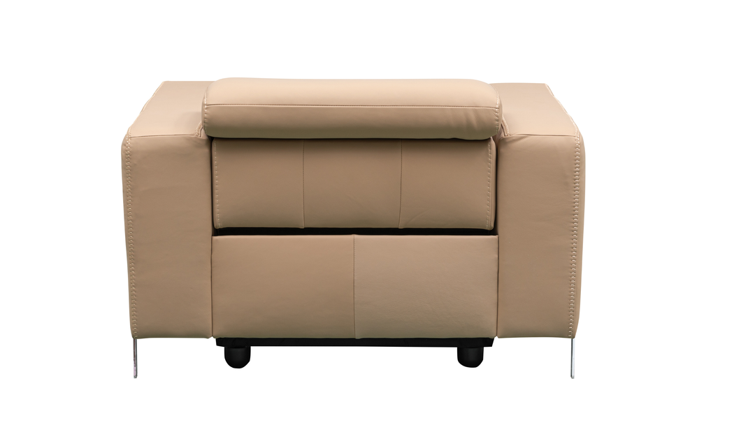 Klaussner Luca Leather Power Reclining Living Room Set in Camel