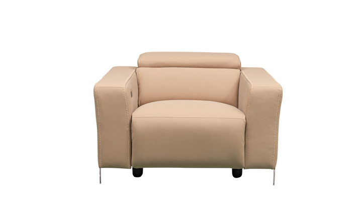Klaussner Luca Leather Power Reclining Living Room Set in Camel
