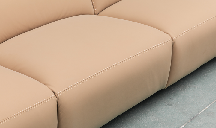 Klaussner Luca Leather Power Reclining Living Room Set in Camel
