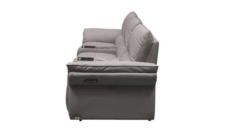Klaussner Montello DOUBLE POWER RECLINING SOFA WITH 2 CONSOLES-jennifer Furniture