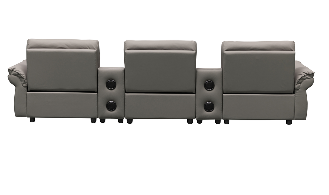 Klaussner Montello DOUBLE POWER RECLINING SOFA WITH 2 CONSOLES-jennifer Furniture
