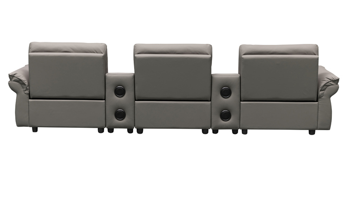 Klaussner Montello DOUBLE POWER RECLINING SOFA WITH 2 CONSOLES-jennifer Furniture