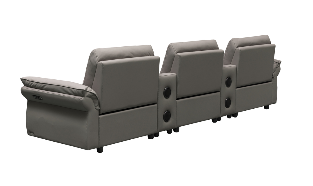 Klaussner Montello DOUBLE POWER RECLINING SOFA WITH 2 CONSOLES-jennifer Furniture