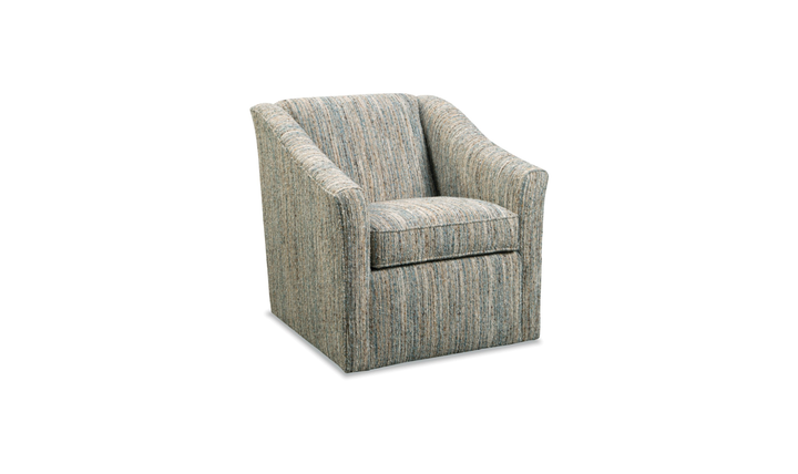 Klaussner Norwood Fabric Swivel Accent Chair with Flared Arms - Jennifer Furniture