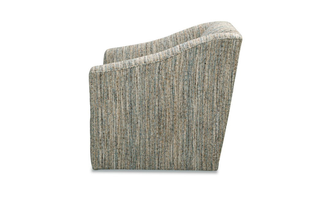 Klaussner Norwood Fabric Swivel Accent Chair with Flared Arms - Jennifer Furniture