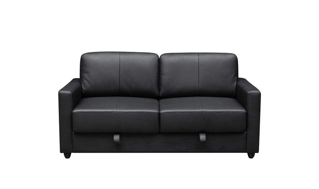 Klaussner Cuddle Queen Leather Sleeper Sofa With Cloud Fold Function