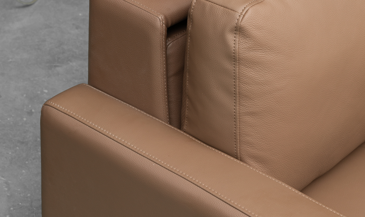 Klaussner Cuddle Queen Leather Sleeper Sofa With Cloud Fold Function