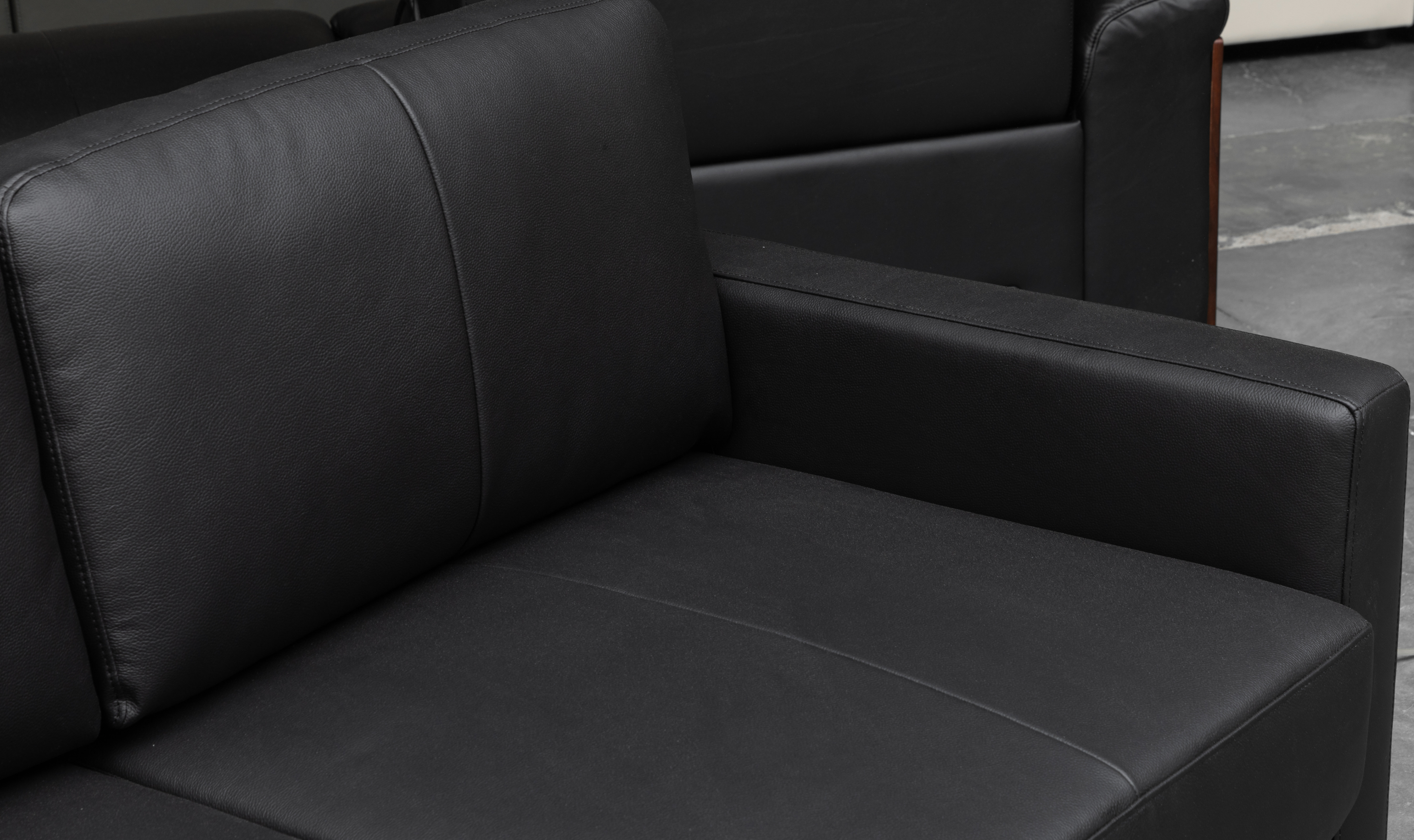 Klaussner Cuddle Queen Leather Sleeper Sofa With Cloud Fold Function