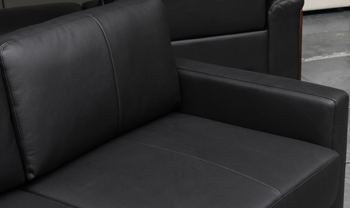 Klaussner Cuddle Queen Leather Sleeper Sofa With Cloud Fold Function