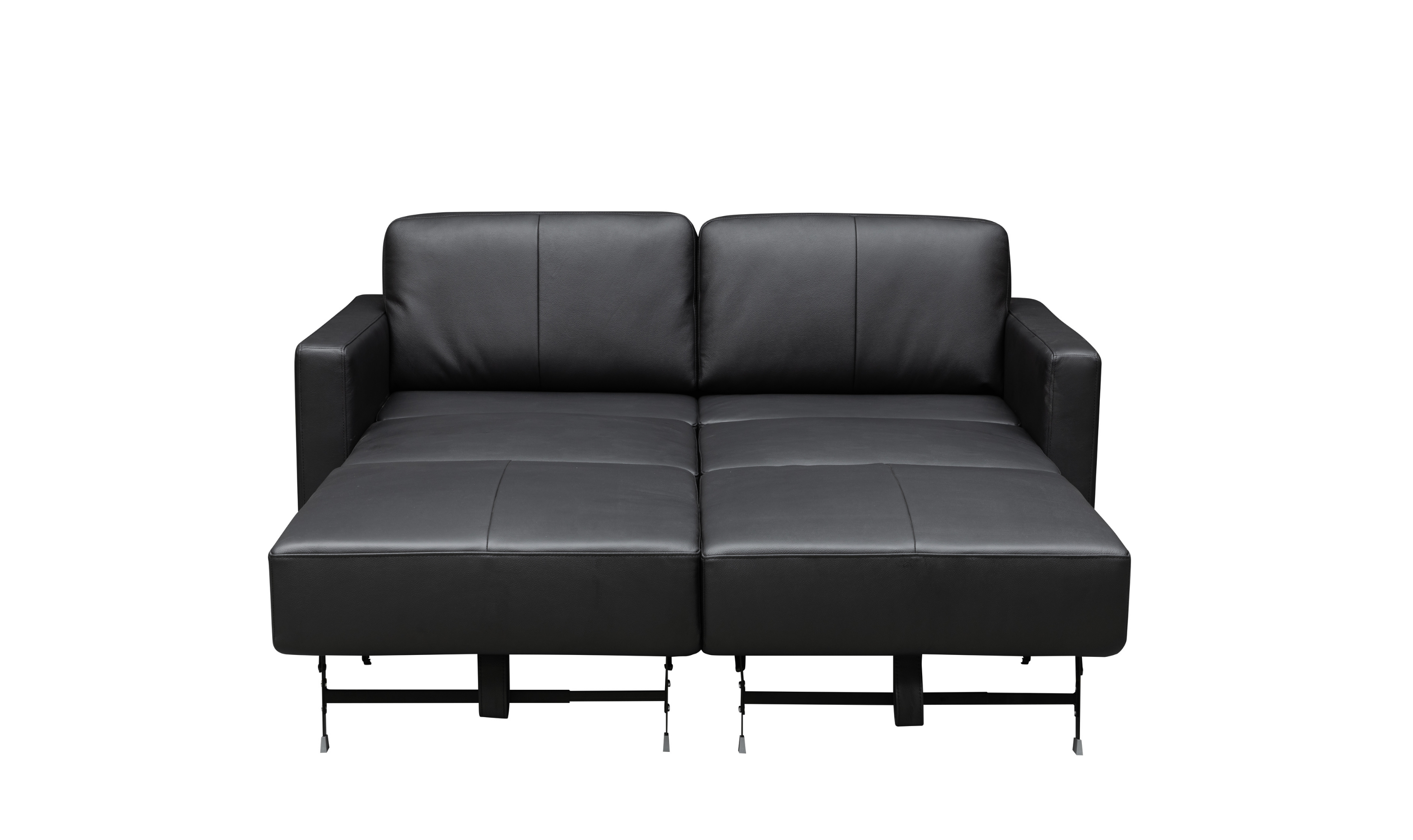 Klaussner Cuddle Queen Leather Sleeper Sofa With Cloud Fold Function