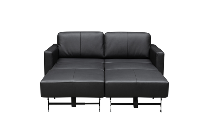 Klaussner Cuddle Queen Leather Sleeper Sofa With Cloud Fold Function