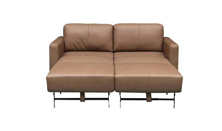 Klaussner Cuddle Queen Leather Sleeper Sofa With Cloud Fold Function