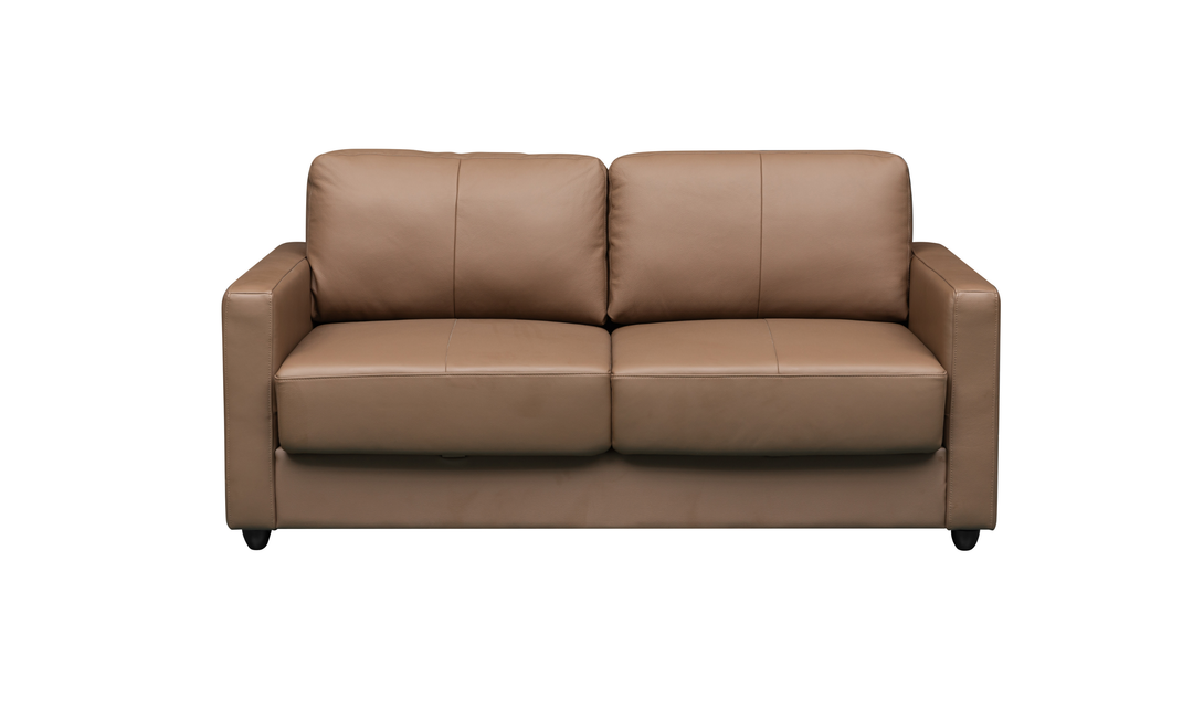Klaussner Cuddle Queen Leather Sleeper Sofa With Cloud Fold Function