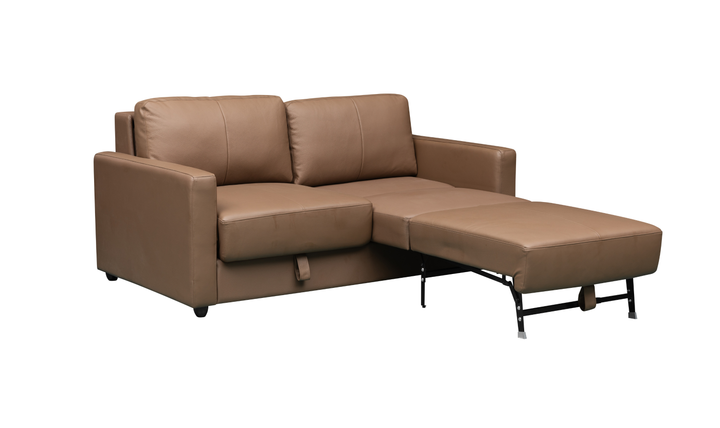 Klaussner Cuddle Queen Leather Sleeper Sofa With Cloud Fold Function
