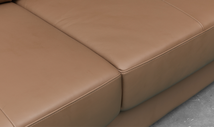 Klaussner Cuddle Queen Leather Sleeper Sofa With Cloud Fold Function