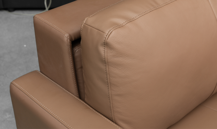 Klaussner Cuddle Queen Leather Sleeper Sofa With Cloud Fold Function