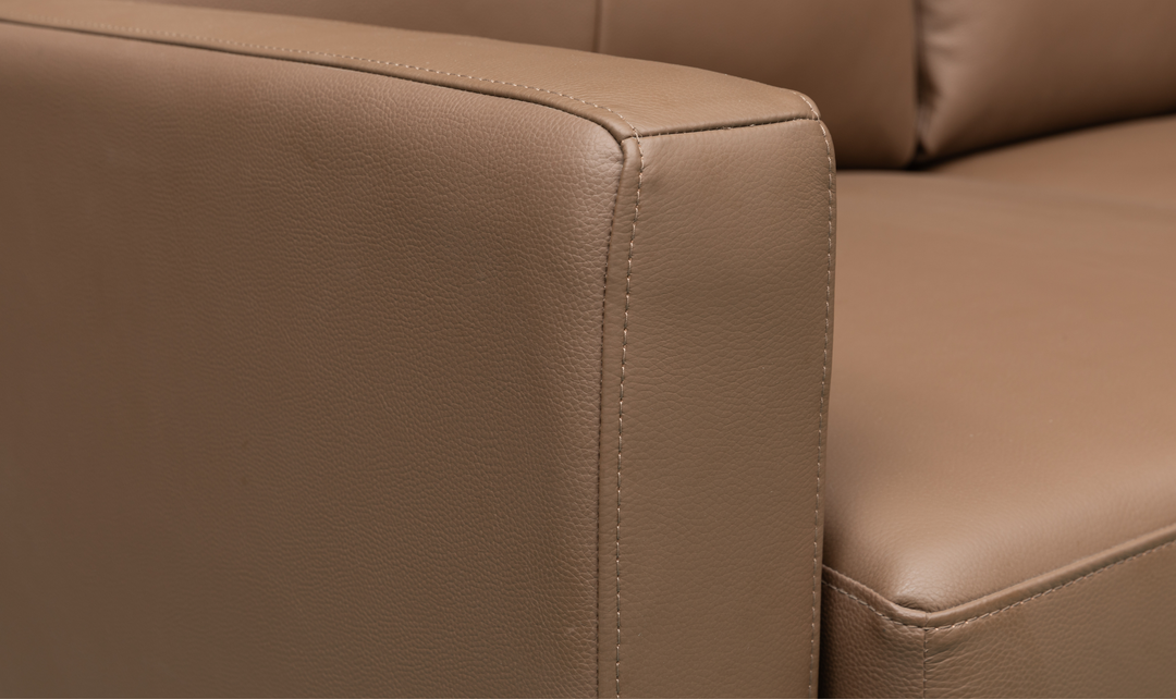 Klaussner Cuddle Queen Leather Sleeper Sofa With Cloud Fold Function