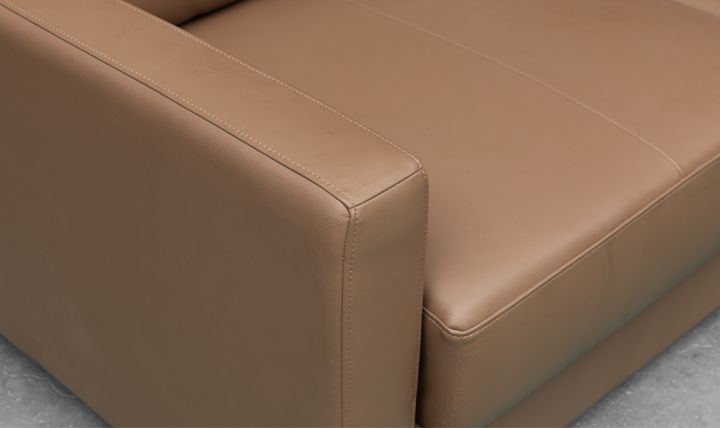 Klaussner Cuddle Queen Leather Sleeper Sofa With Cloud Fold Function