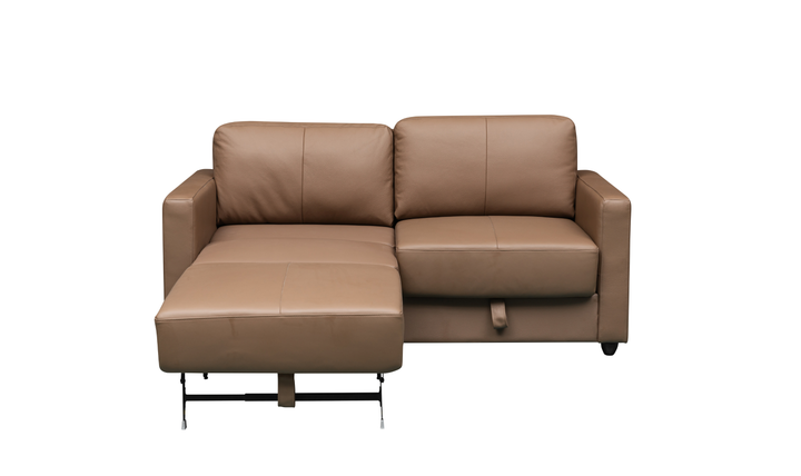 Klaussner Cuddle Queen Leather Sleeper Sofa With Cloud Fold Function