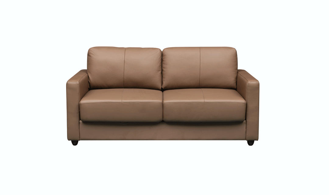 Klaussner Cuddle Queen Leather Sleeper Sofa With Cloud Fold Function