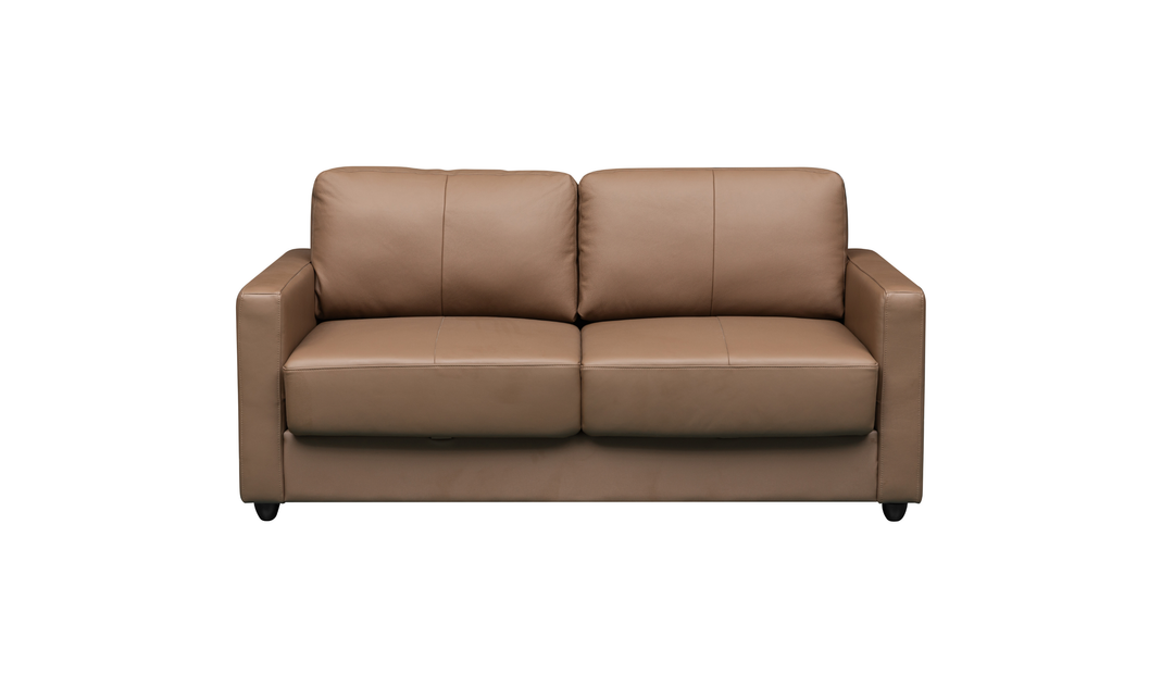 Klaussner Cuddle Queen Leather Sleeper Sofa With Cloud Fold Function