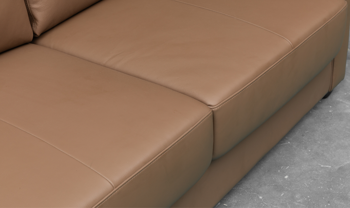 Klaussner Cuddle Queen Leather Sleeper Sofa With Cloud Fold Function