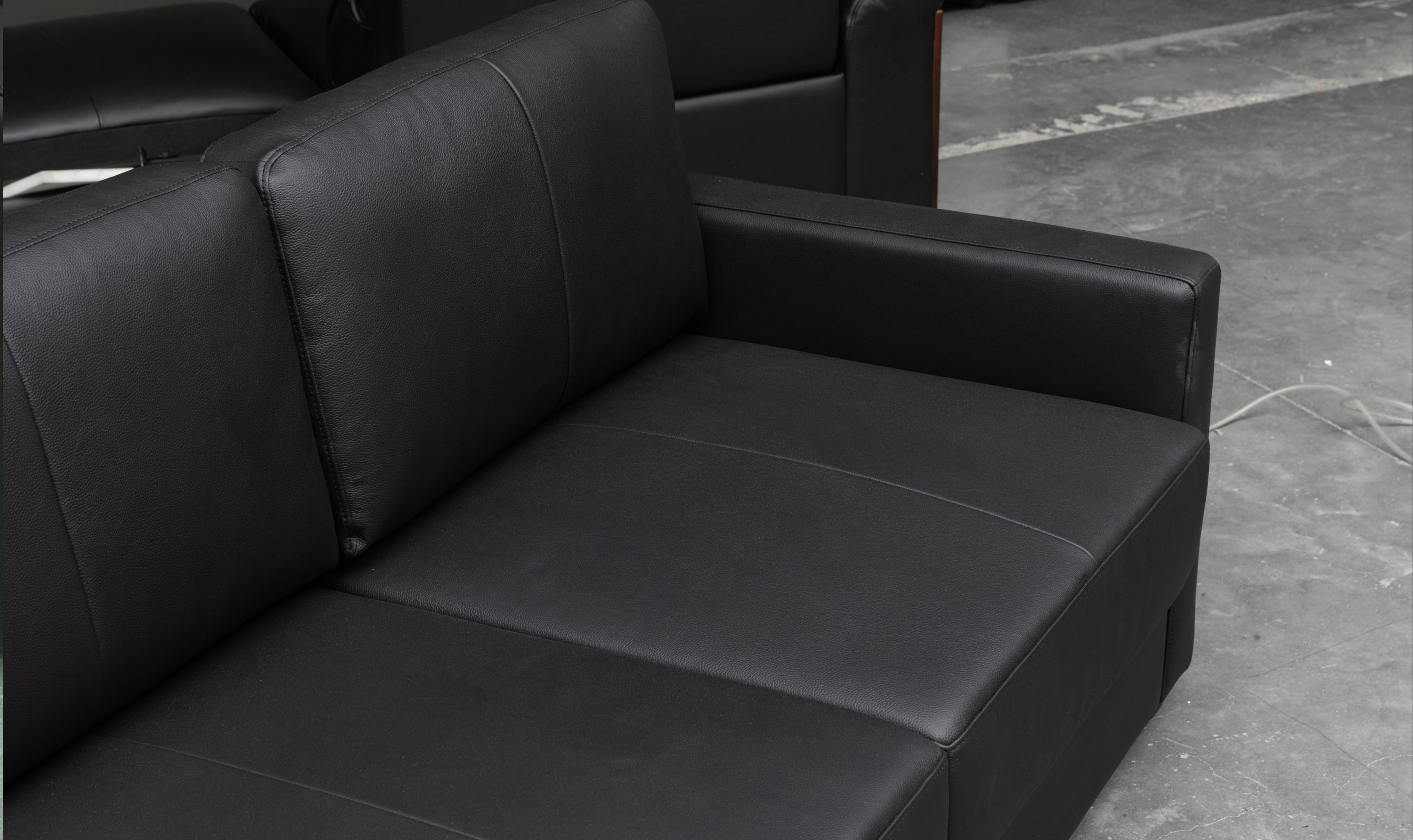 Klaussner Cuddle Queen Leather Sleeper Sofa With Cloud Fold Function