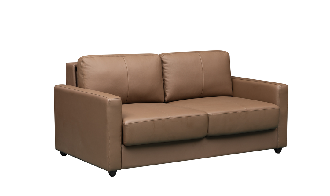 Klaussner Cuddle Queen Leather Sleeper Sofa With Cloud Fold Function