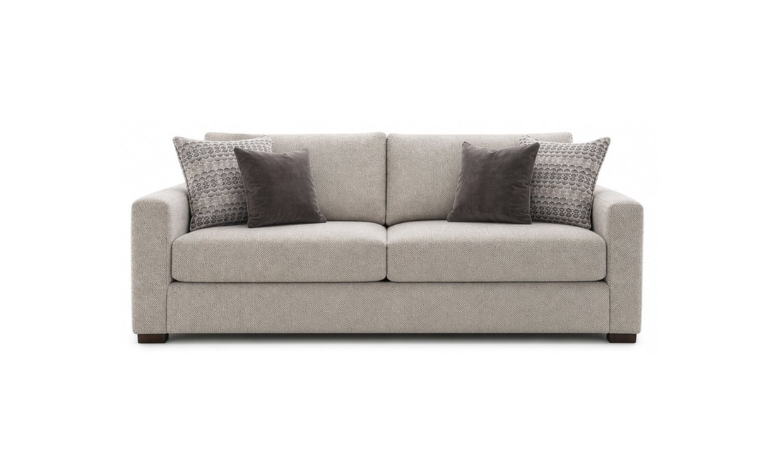 Klaussner Novato Fabric Sofa with Track Arms