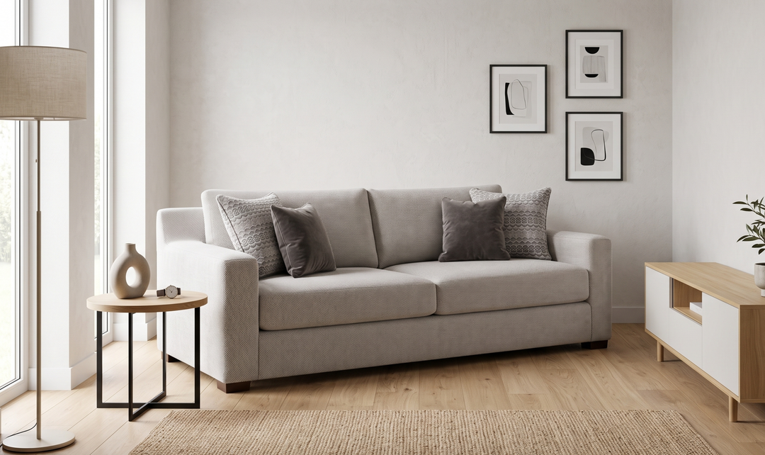 Klaussner Novato Fabric Sofa with Track Arms-Jennifer Furniture