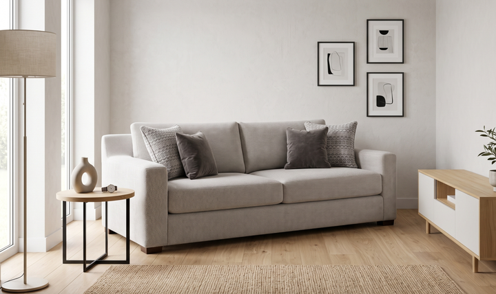 Klaussner Novato Fabric Sofa with Track Arms-Jennifer Furniture