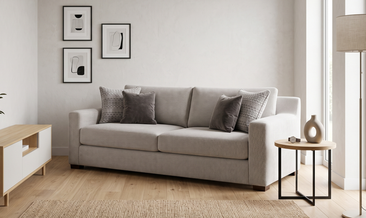 Klaussner Novato Fabric Sofa with Track Arms-Jennifer Furniture