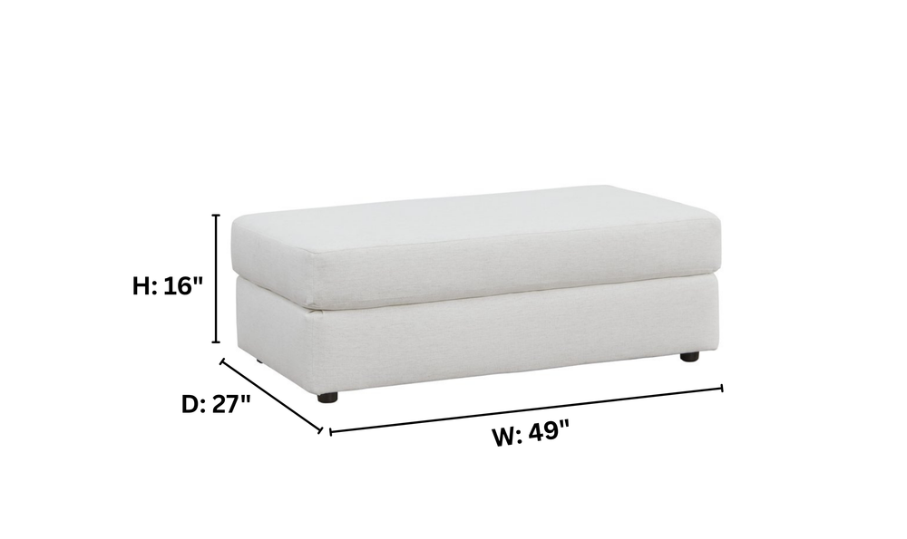 Klaussner Oliver Ottoman 1/2-Jenniferfurniture
