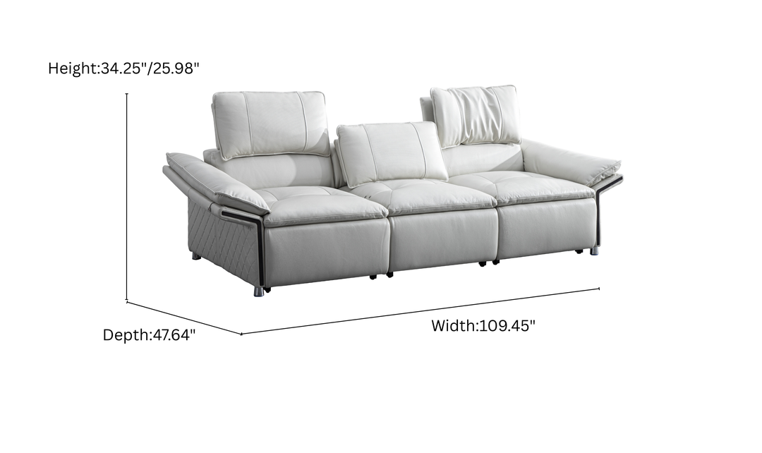 Klaussner Pagani 3 Piece Power Slider Sofa