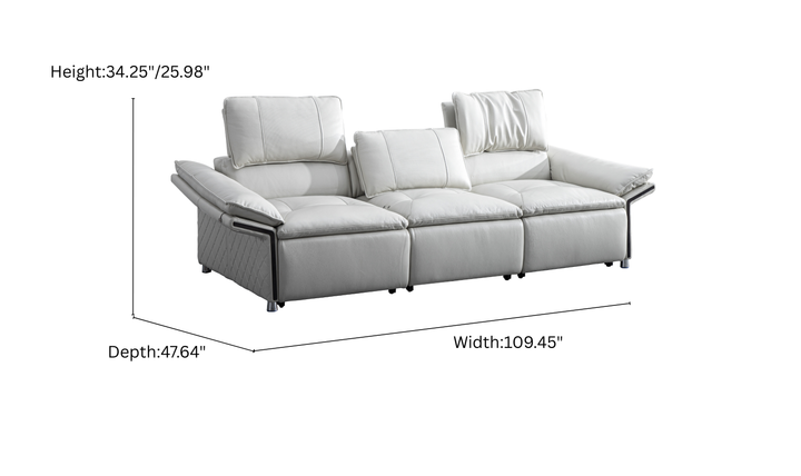 Klaussner Pagani 3 Piece Power Slider Sofa